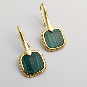 Malachite earrings