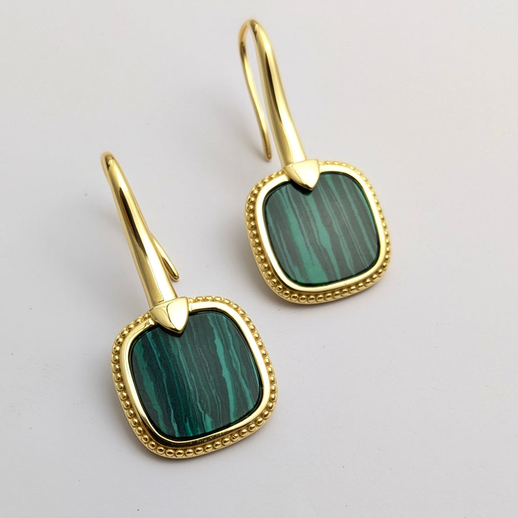 Malachite earrings