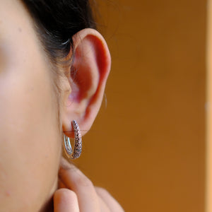 Marcasite hoop earrings