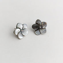 Floral mother of pearl studs