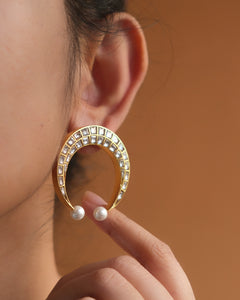 Contemporary kundan studs