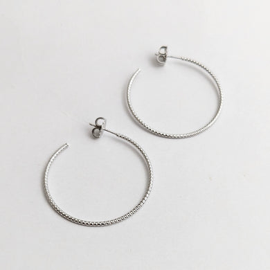 Laser cut hoop earrings