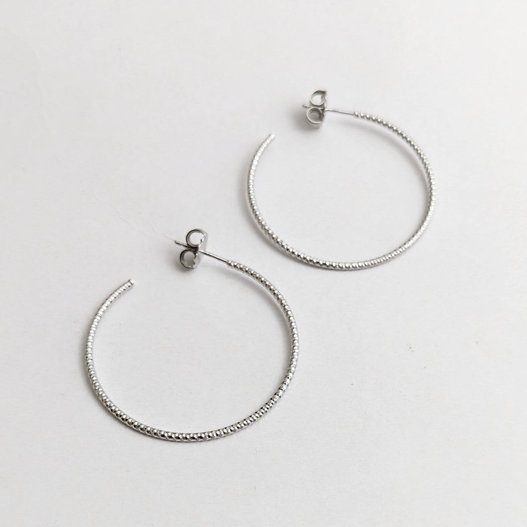 Laser cut hoop earrings