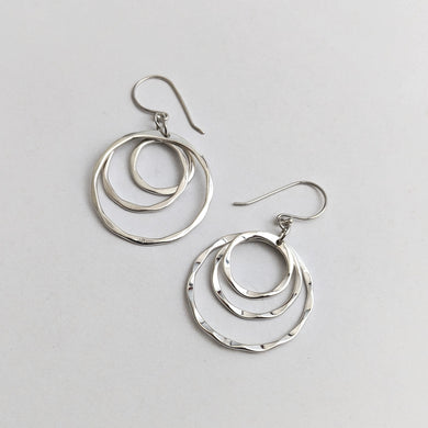 Concentric circle earrings