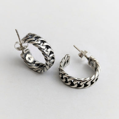 Braided silver studs