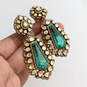 Emerald drop earrings