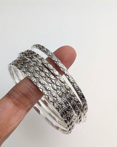 Fine silver bangles